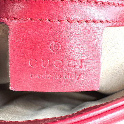 Gucci GG Marmont Flap Chevron Leather, Red, Leather, Shoulder Bag