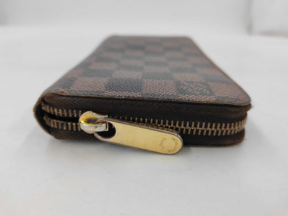 Louis Vuitton Zippy Damier, Brown, Canvas, Wallet
