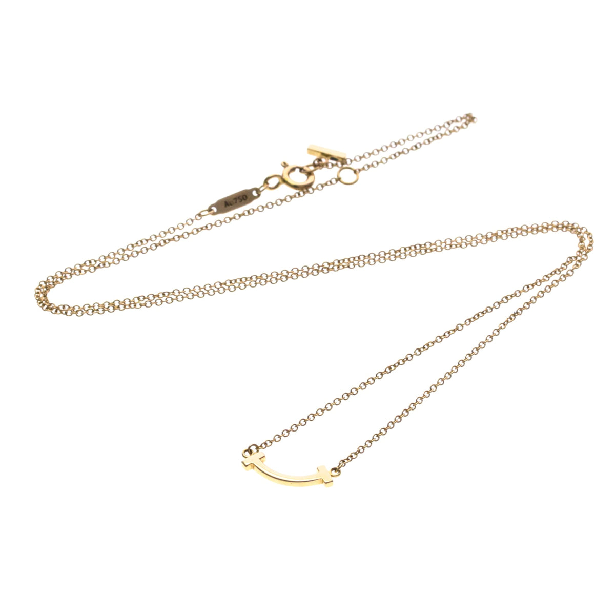 Tiffany & Co. T Smile Pendant 18K Rose Gold, Pink, Pink Gold, Necklace
