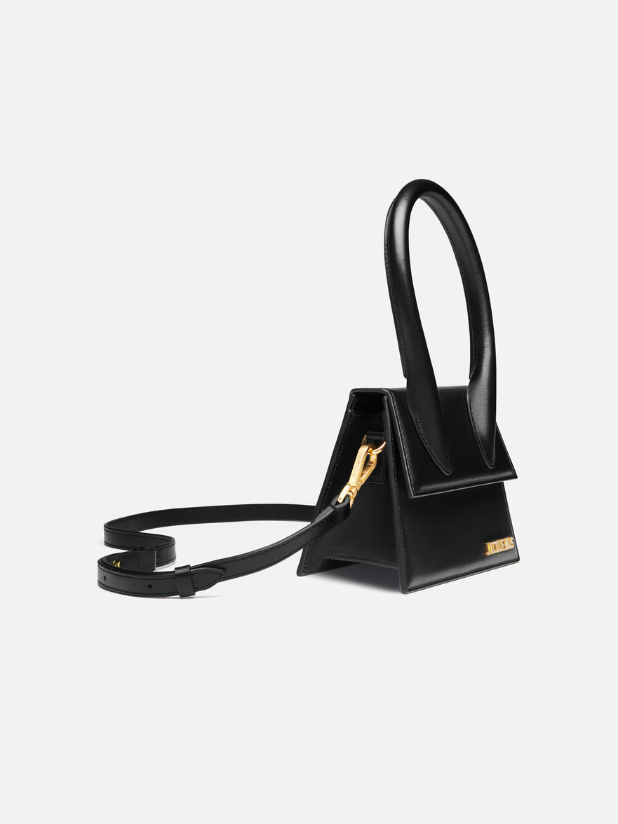 Jacquemus Le Chiquito Moyen Bag Leather, Black, Leather, Handbag