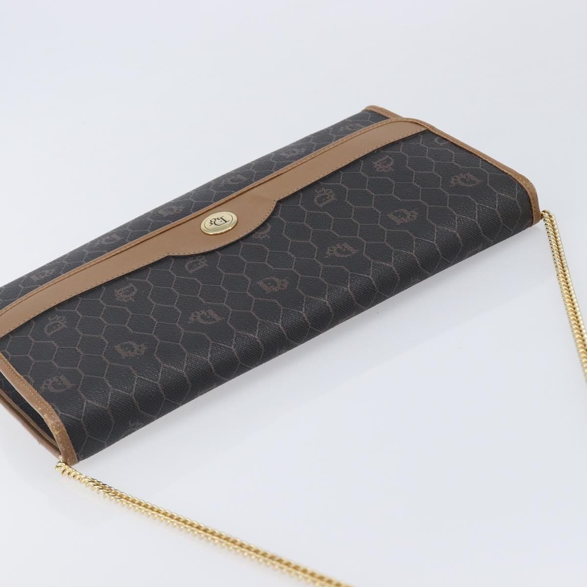 Christian Dior Vintage Honeycomb Canvas, Black, Canvas, Shoulder Bag