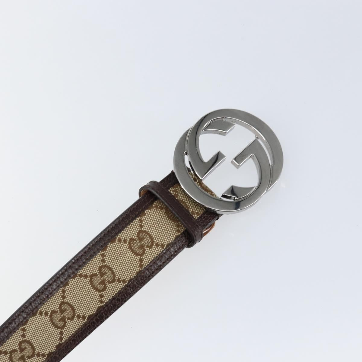 Gucci Interlocking G Belt GG Canvas, Beige, Canvas, Belt