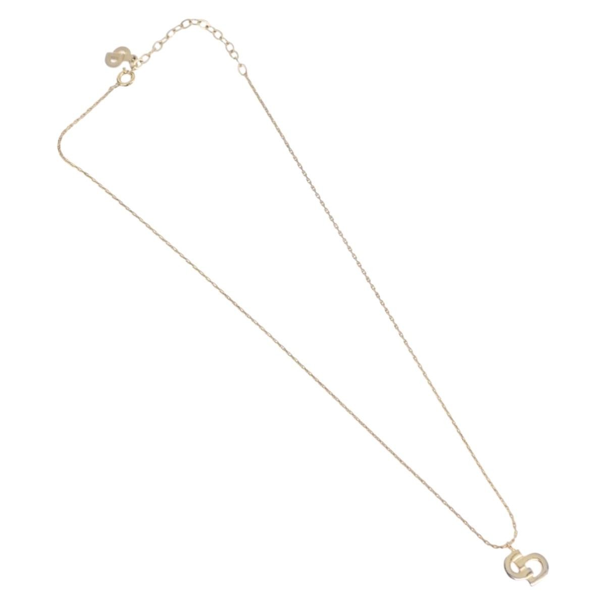 Christian Dior CD Pendant Metal, Gold, Metal, Necklace