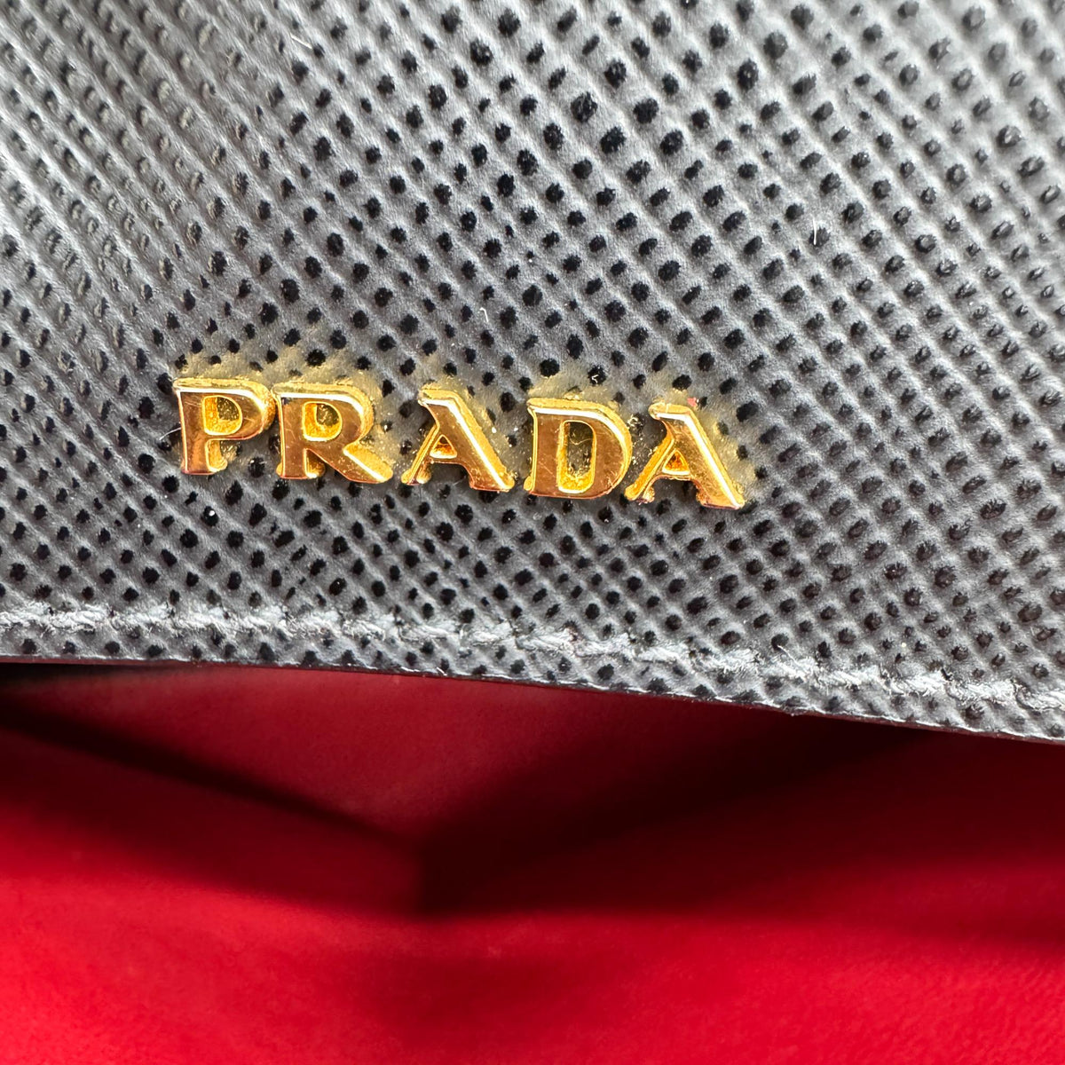Prada Cuir Double Saffiano Leather, Black, Leather, Tote Bag