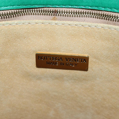 Bottega Veneta Intrecciato Shoulder Leather, Green, Leather, Shoulder Bag
