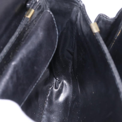 Celine Vintage Carriage Flap Leather, Black, Leather, Handbag