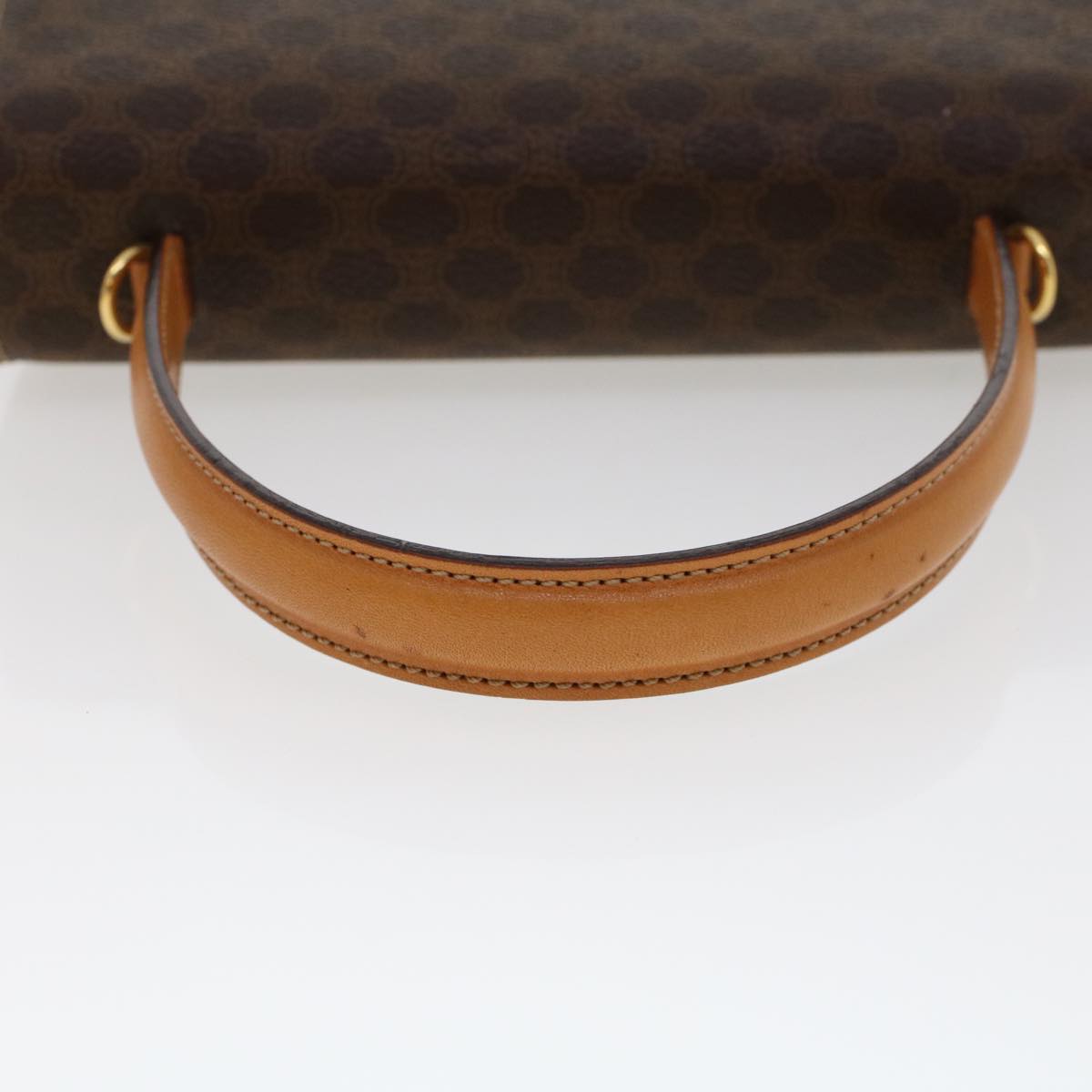 Celine C Macadam Handbag PVC Leather, BROWN, PVC, Handbag