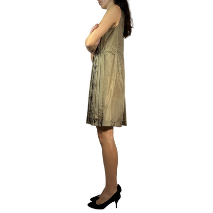 ALBERTA FERRETTI Pleated Silk Dress