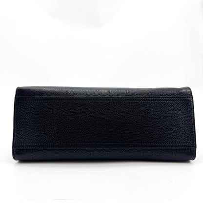 Gucci GG Marmont Top Handle Leather, Black, Leather, Handbag
