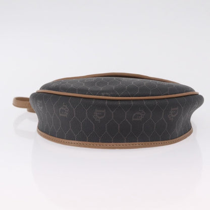 Christian Dior Vintage Honeycomb Canvas, Black, Canvas, Shoulder Bag