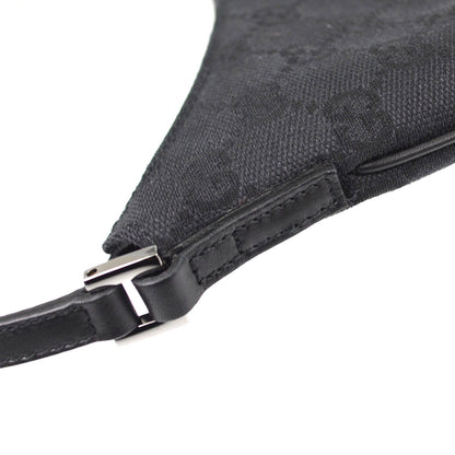 Gucci Zip GG Denim, Black, Canvas, Crossbody Bag