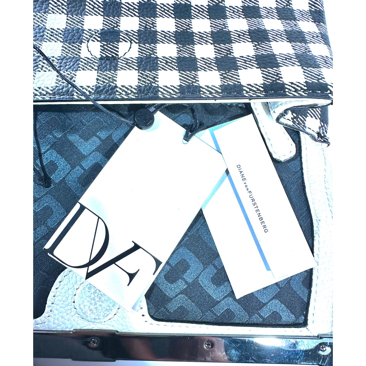 Diane Von Furstenberg Gingham Clutch