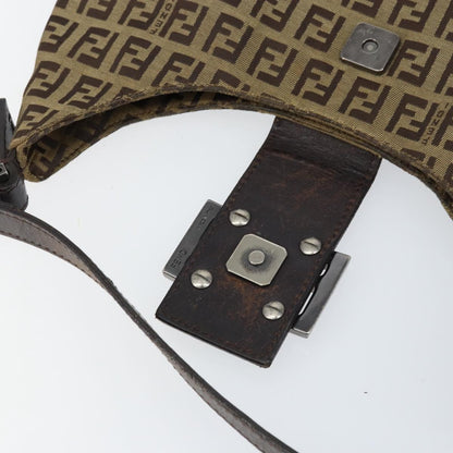 Fendi Mamma Baguette Zucca canvas, BROWN, CANVAS, Handbag