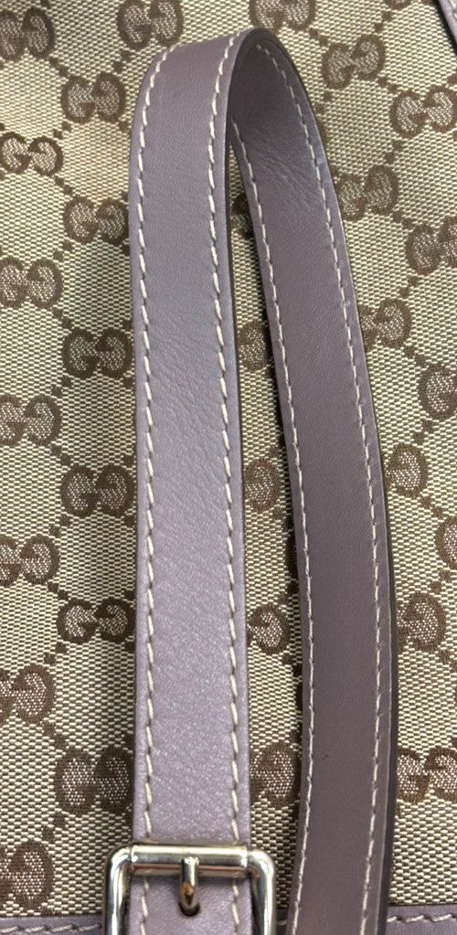 Gucci Mayfair Messenger GG Canvas and Leather, Beige, Canvas, Shoulder Bag