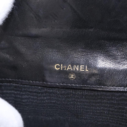 Chanel CC Compact Quilted Caviar, Black, Leather, Wallet