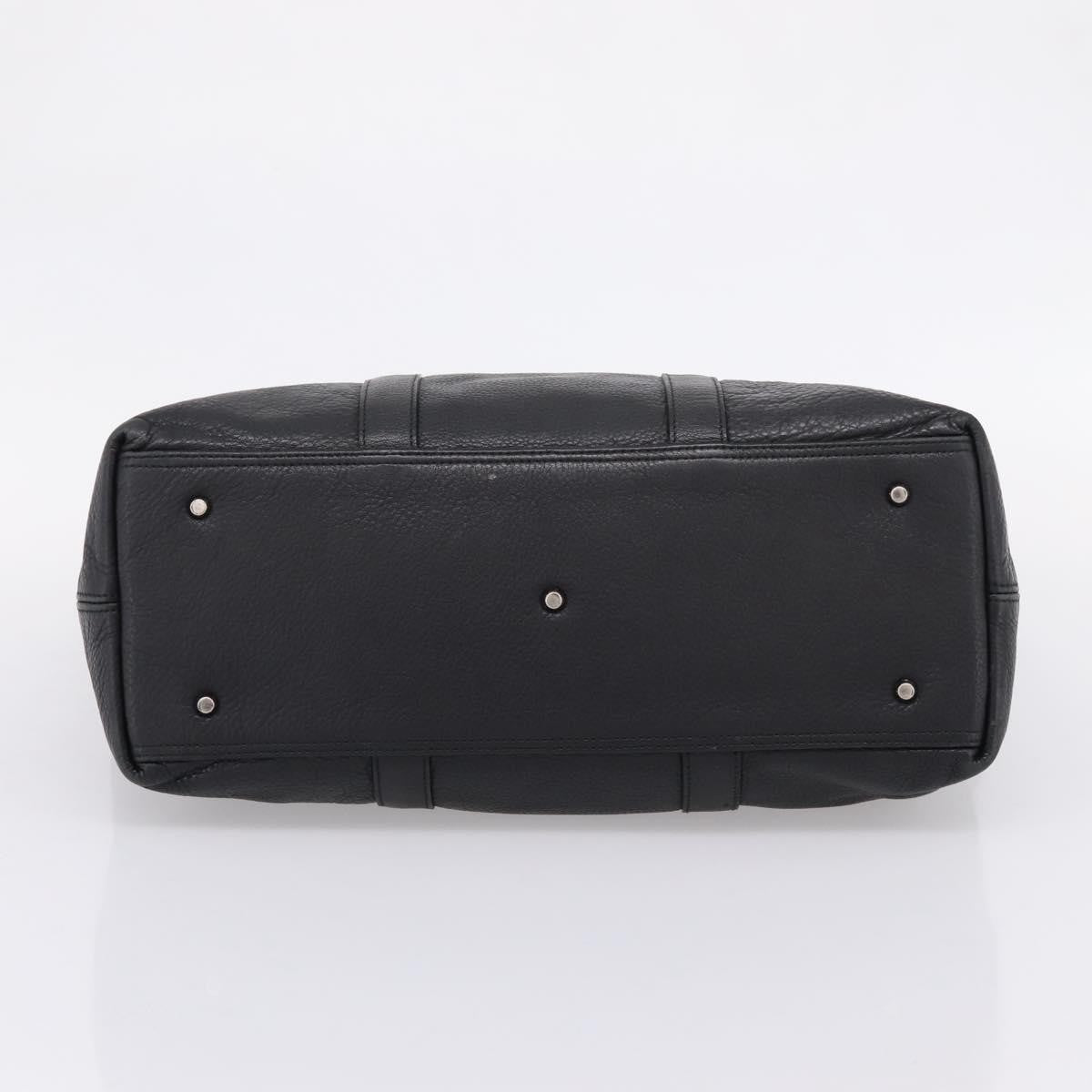 Burberry Black Label Leather, Black, Leather, Tote Bag