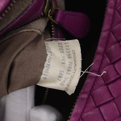 Bottega Veneta New Boston Intrecciato Nappa, Purple, Leather, Handbag