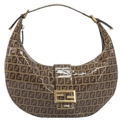 Fendi Zucchino Canvas Mamma Baguette Canvas, Brown, Canvas, Shoulder Bag