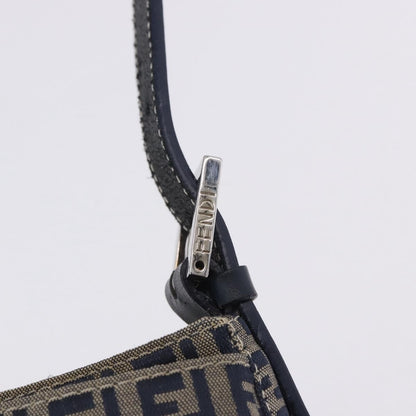 Fendi Baguette Zucca Canvas, Navy, Canvas, Handbag