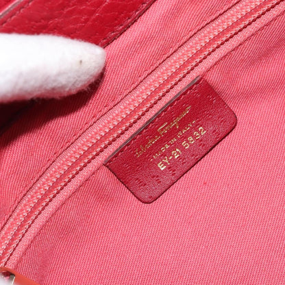Salvatore Ferragamo Gancini Leather, Red, Leather, Shoulder Bag