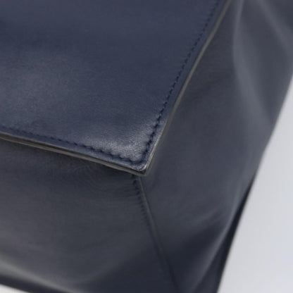 Valentino Garavani VLogo Convertible Shopper Leather, Navy, Leather, Tote Bag