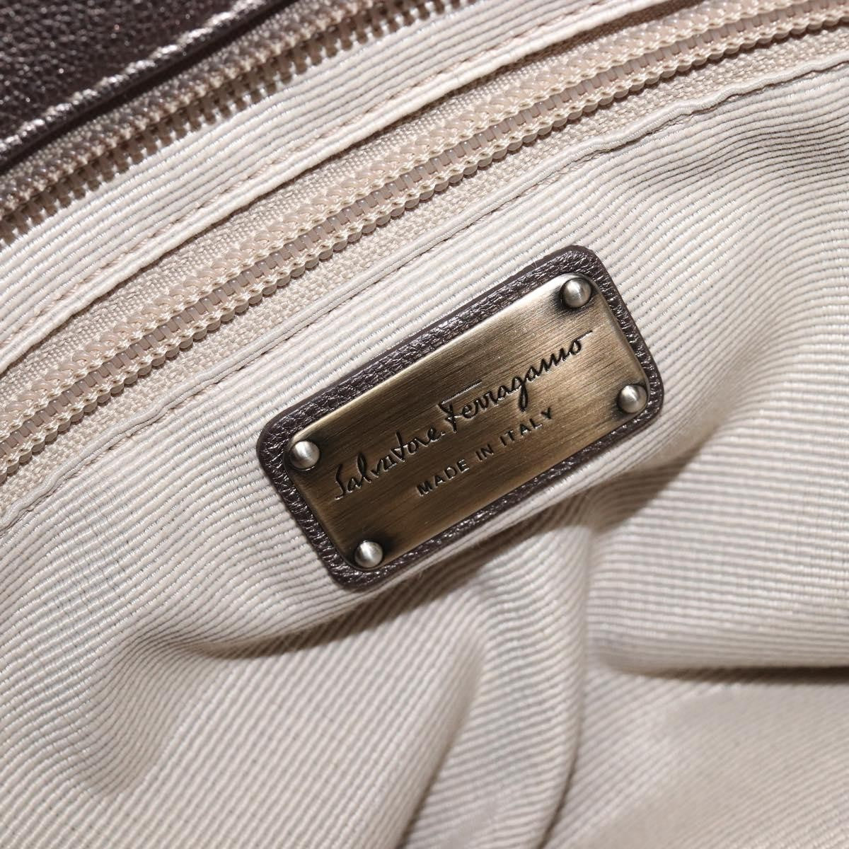 Salvatore Ferragamo Vala tote Leather, Silver, Leather, Tote Bag