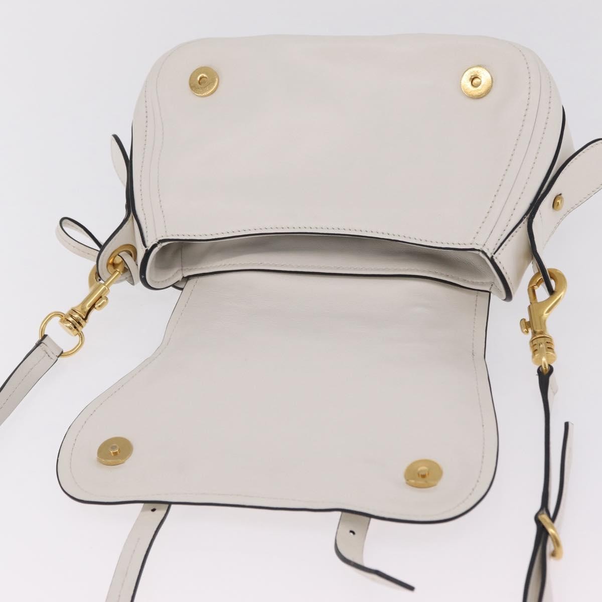 Miu Miu Grace Lux Leather, White, Leather, Shoulder Bag