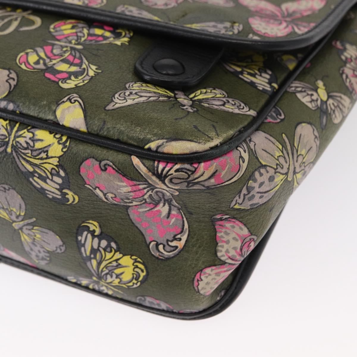 Loewe Messenger Printed Leather, Green, Leather, Handbag
