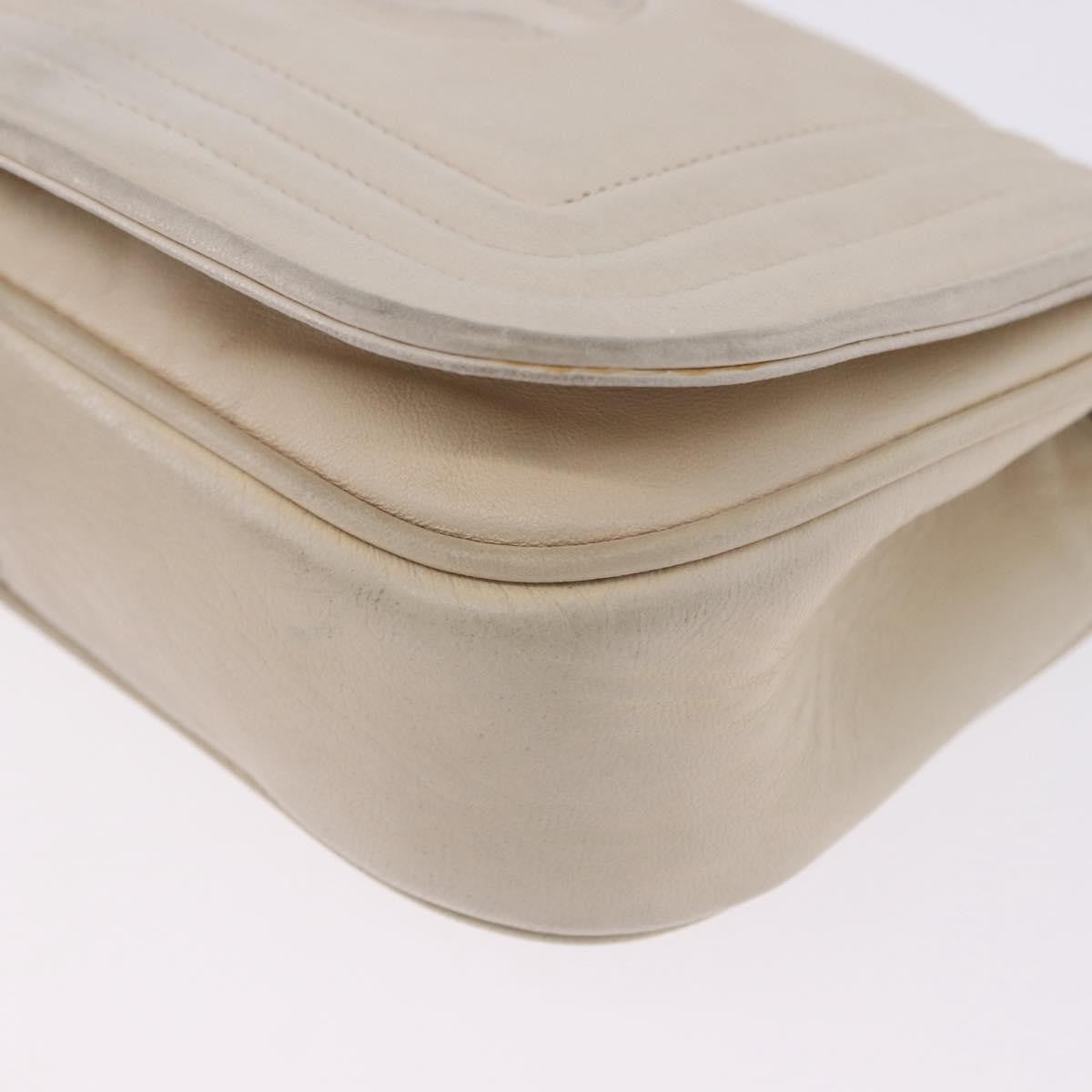 Chanel Vintage CC Stitch Flap Leather, Beige, Leather, Shoulder Bag