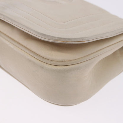 Chanel Vintage CC Stitch Flap Leather, Beige, Leather, Shoulder Bag