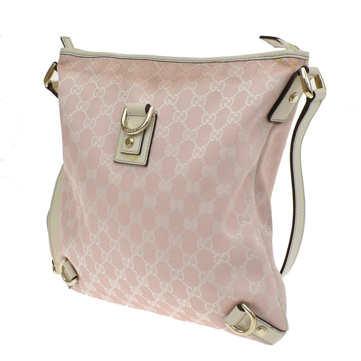 Gucci Abbey D-Ring Messenger GG Canvas, Pink, Canvas, Handbag