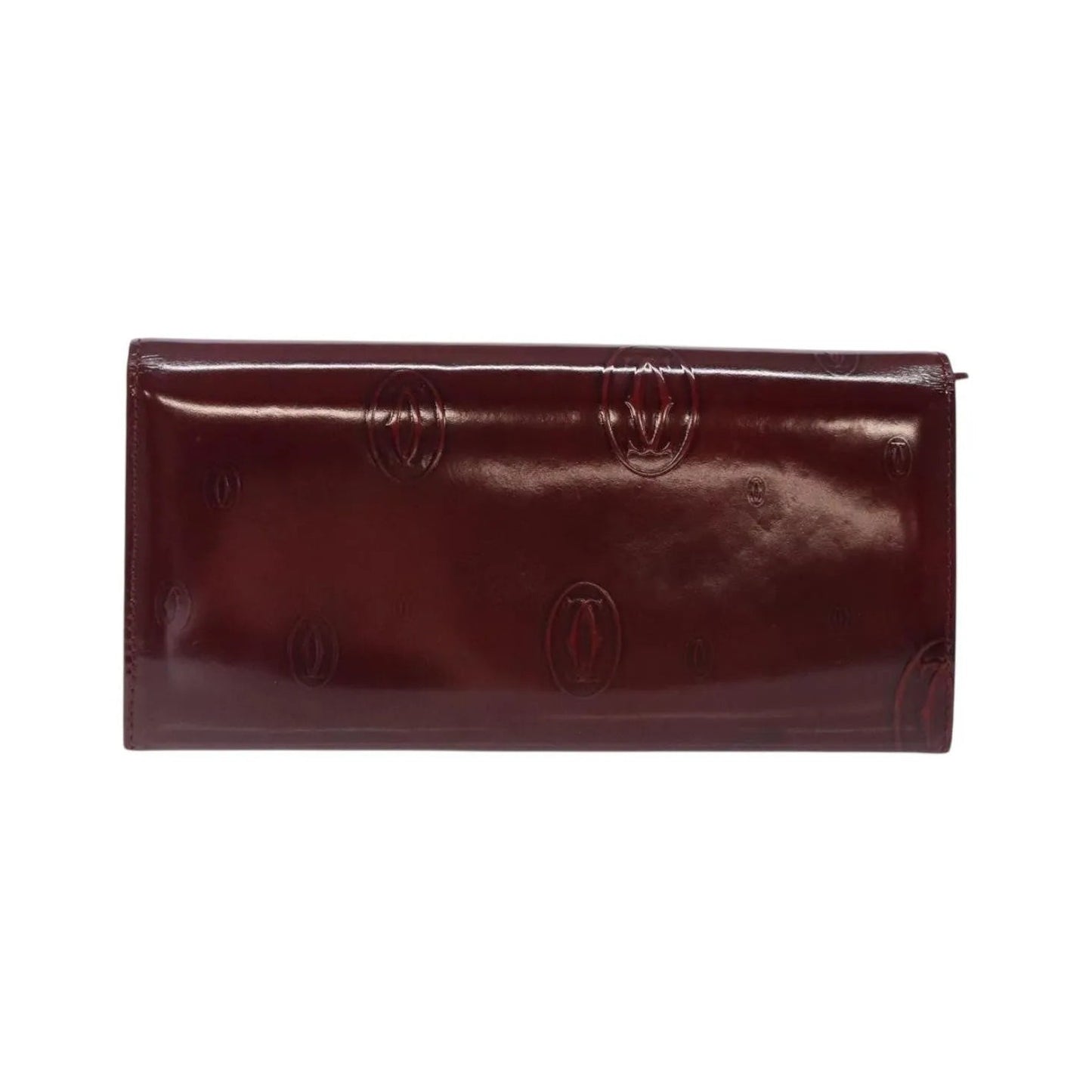 Cartier Happy Birthday Long Patent leather, Burgundy, Patent Leather, Wallet