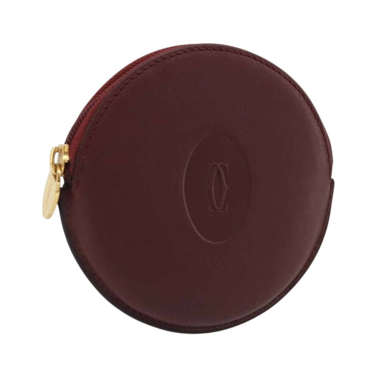 Cartier Must de Cartier Leather, Burgundy, Leather, Wallet