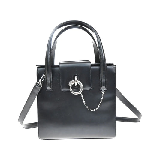 Cartier Panthère Leather, Black, Leather, Handbag