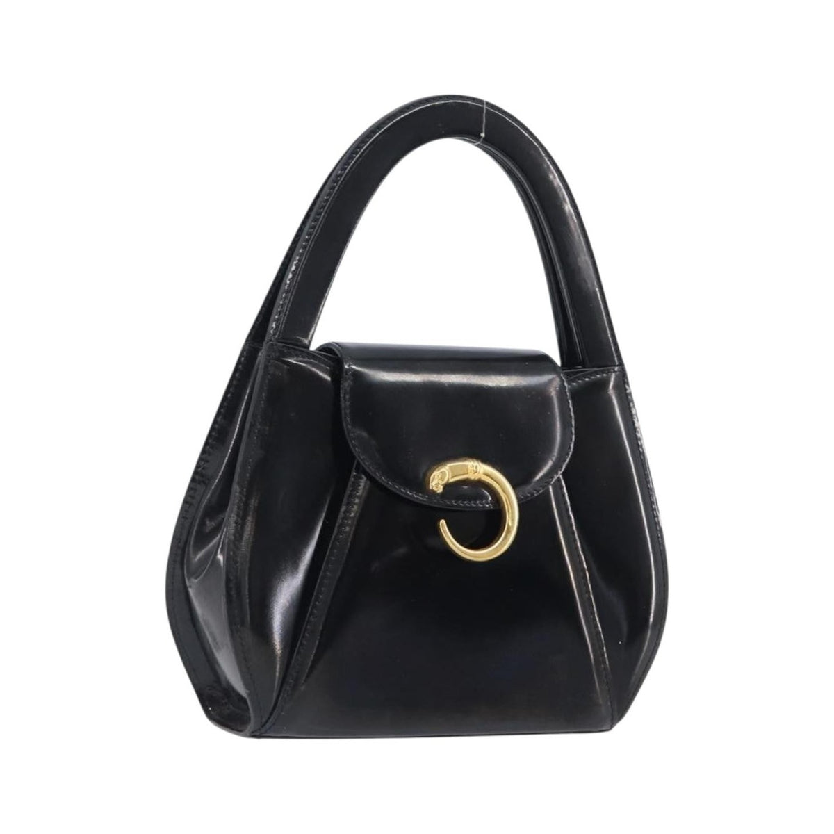 Cartier Panthère Patent Leather, Black, Patent Leather, Tote Bag