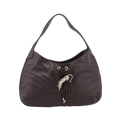 Cartier Panthère Shoulder Leather, Brown, Leather, Shoulder Bag