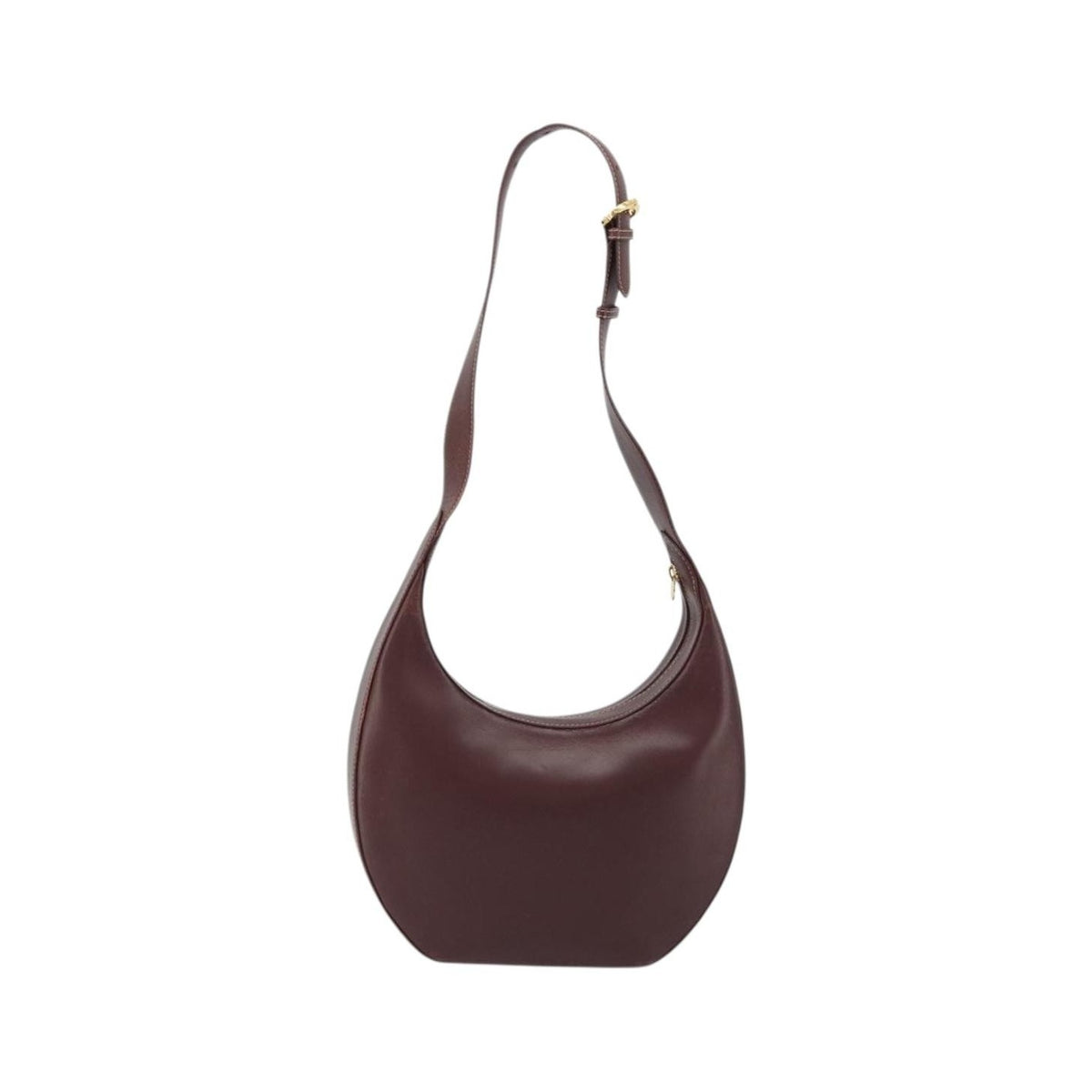 Cartier Vintage must de Cartier Leather, Burgundy, Leather, Shoulder Bag