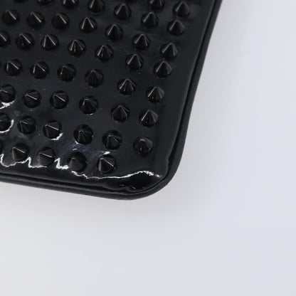 Christian Louboutin Loubiposh Clutch Spiked Patent, Black, Patent Leather, Clutch