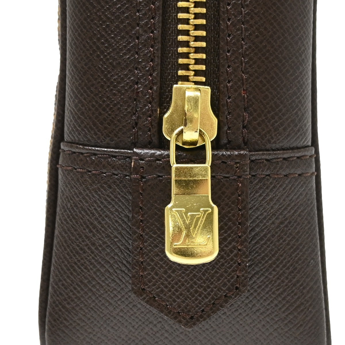 Louis Vuitton Trousse Toilette Damier Canvas, Brown, Canvas, Clutch