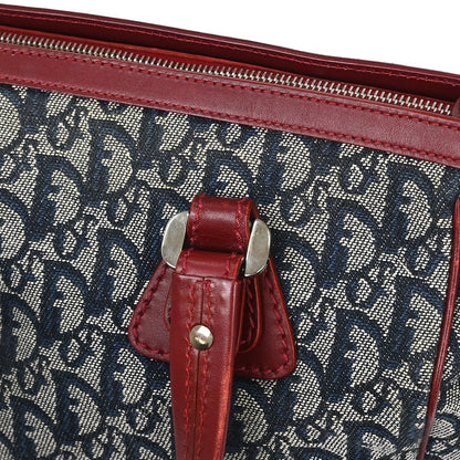Christian Dior Vintage Trotter Zip Diorissimo Canvas, Navy, Canvas, Tote Bag
