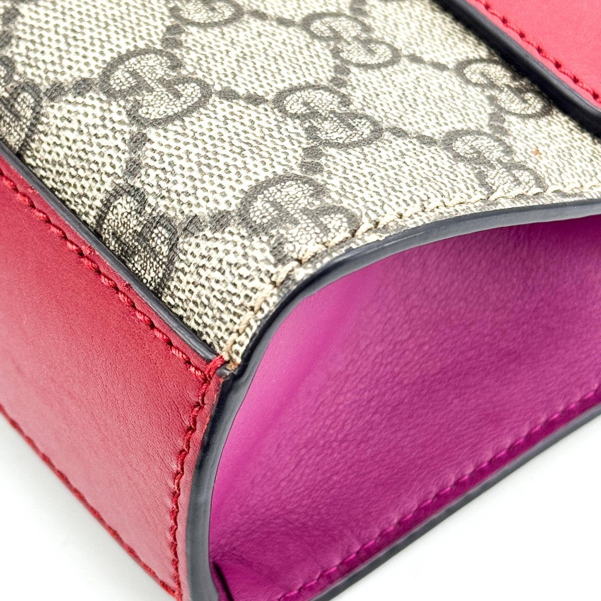 Gucci Padlock Clutch GG Canvas and Leather, Beige, Canvas, Clutch