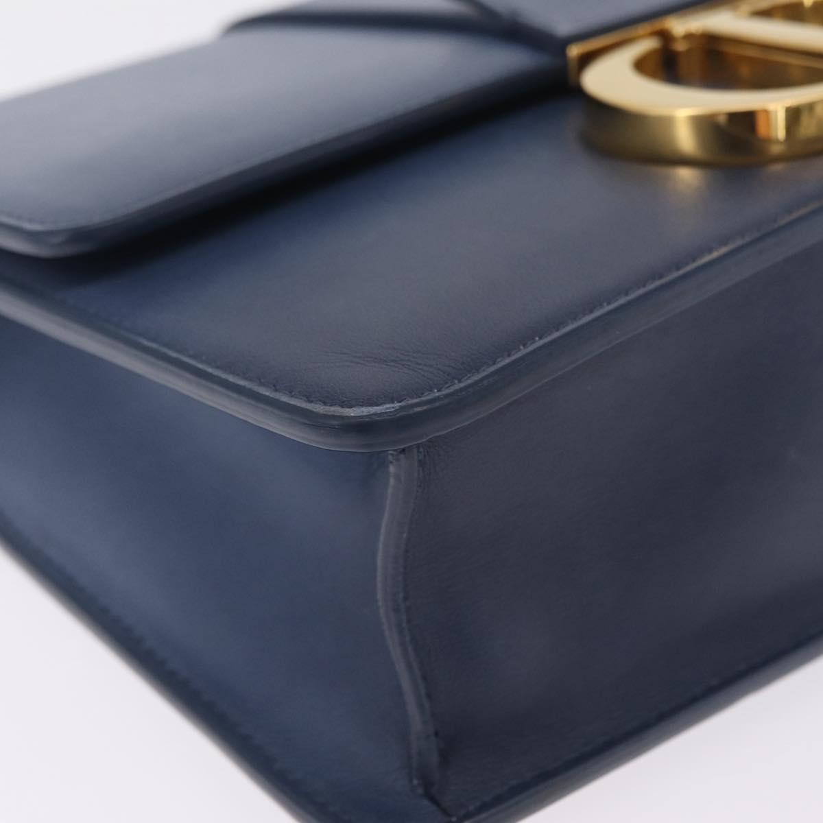 Christian Dior 30 Montaigne Flap Gradient Leather, Blue, Leather, Shoulder Bag