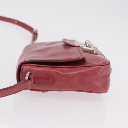 Miu Miu Madras Shoulder Leather, Pink, Leather, Crossbody Bag