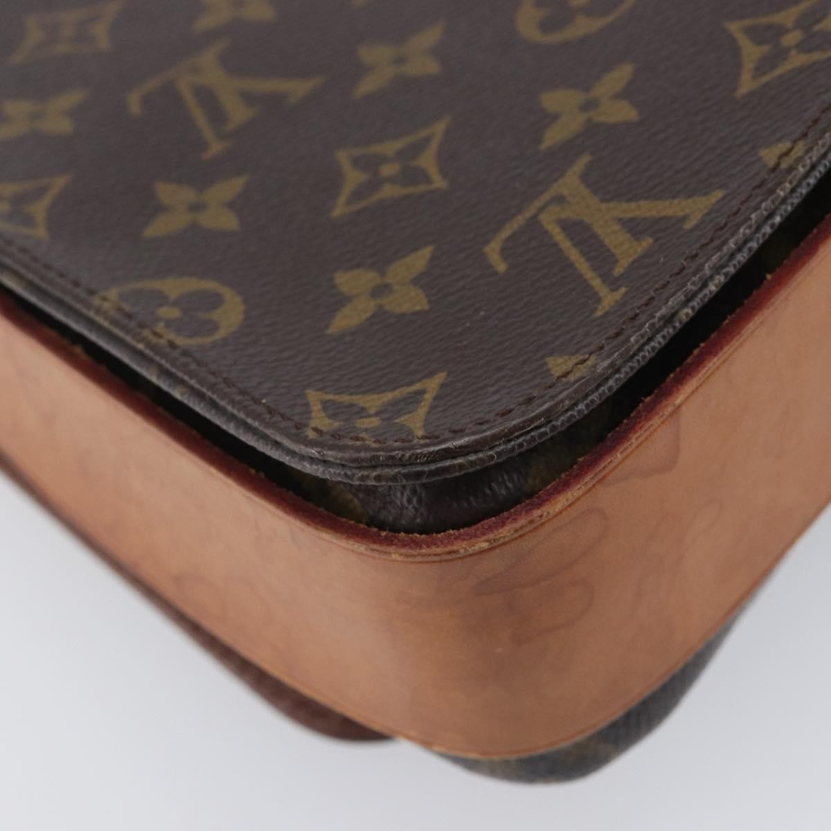 Louis Vuitton Cartouchiere Monogram Canvas, Brown, Canvas, Handbag