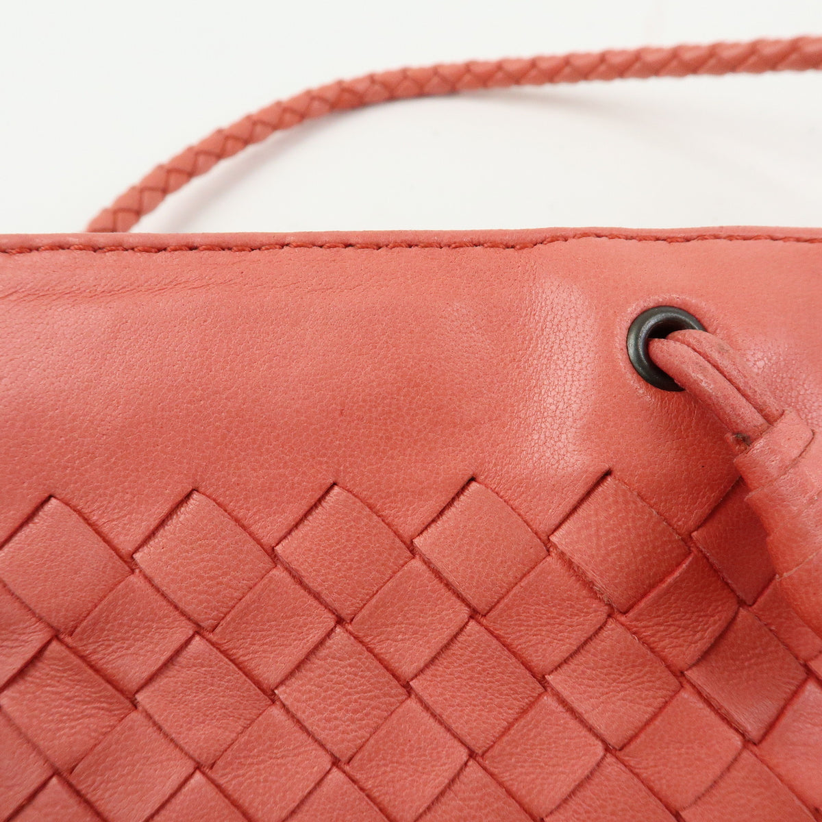 Bottega Veneta Shoulder Intrecciato Nappa, Pink, Leather, Shoulder Bag