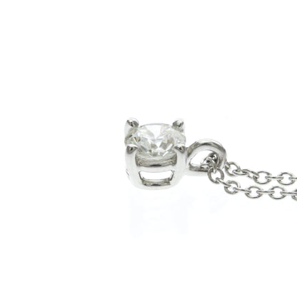 Tiffany & Co. Solitaire Pendant Platinum with Emerald Cut Diamond, Silver, Platinum, Necklace