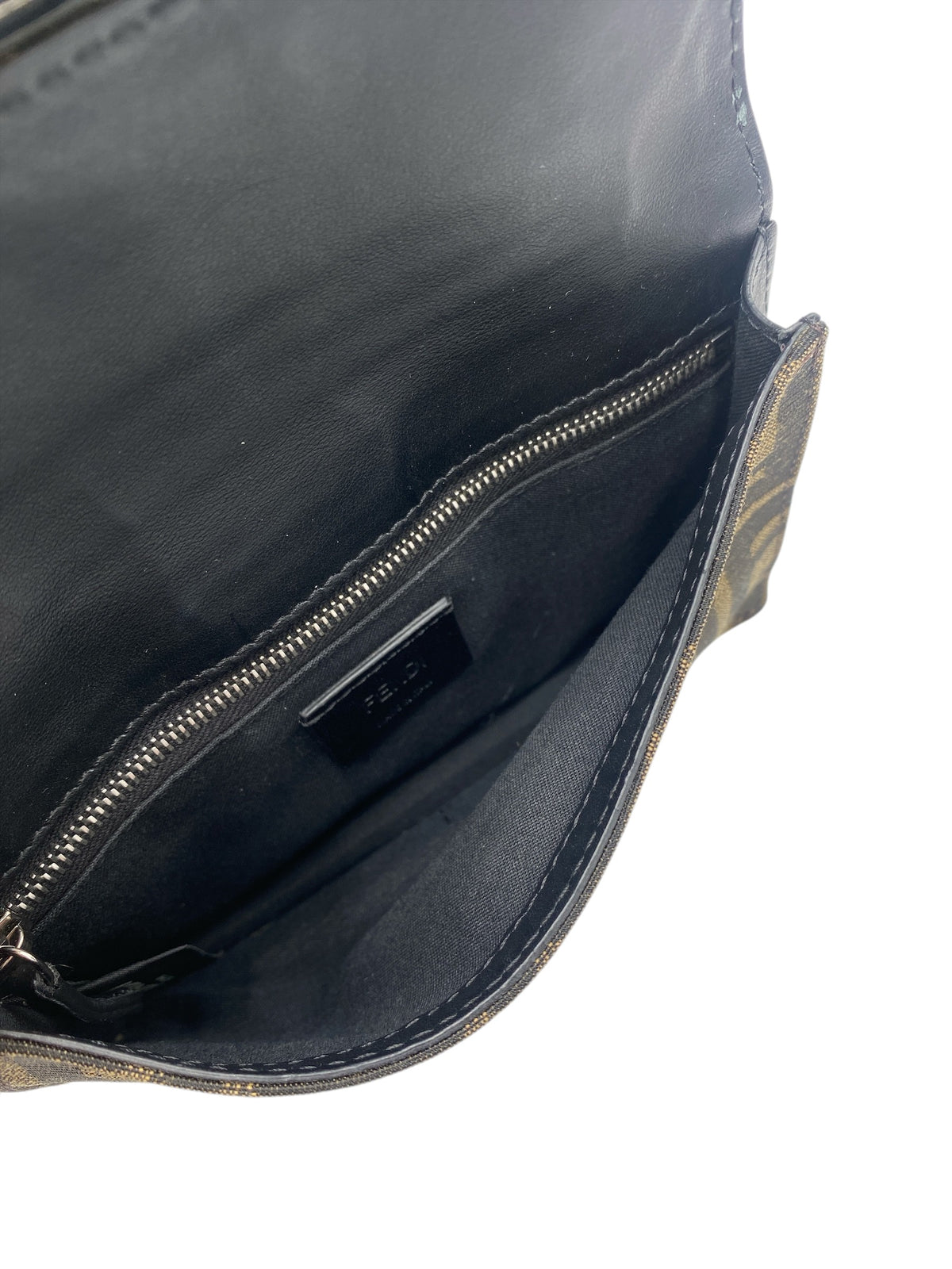Fendi Baguette Convertible Belt Zucca canvas, Brown, Canvas, Shoulder Bag