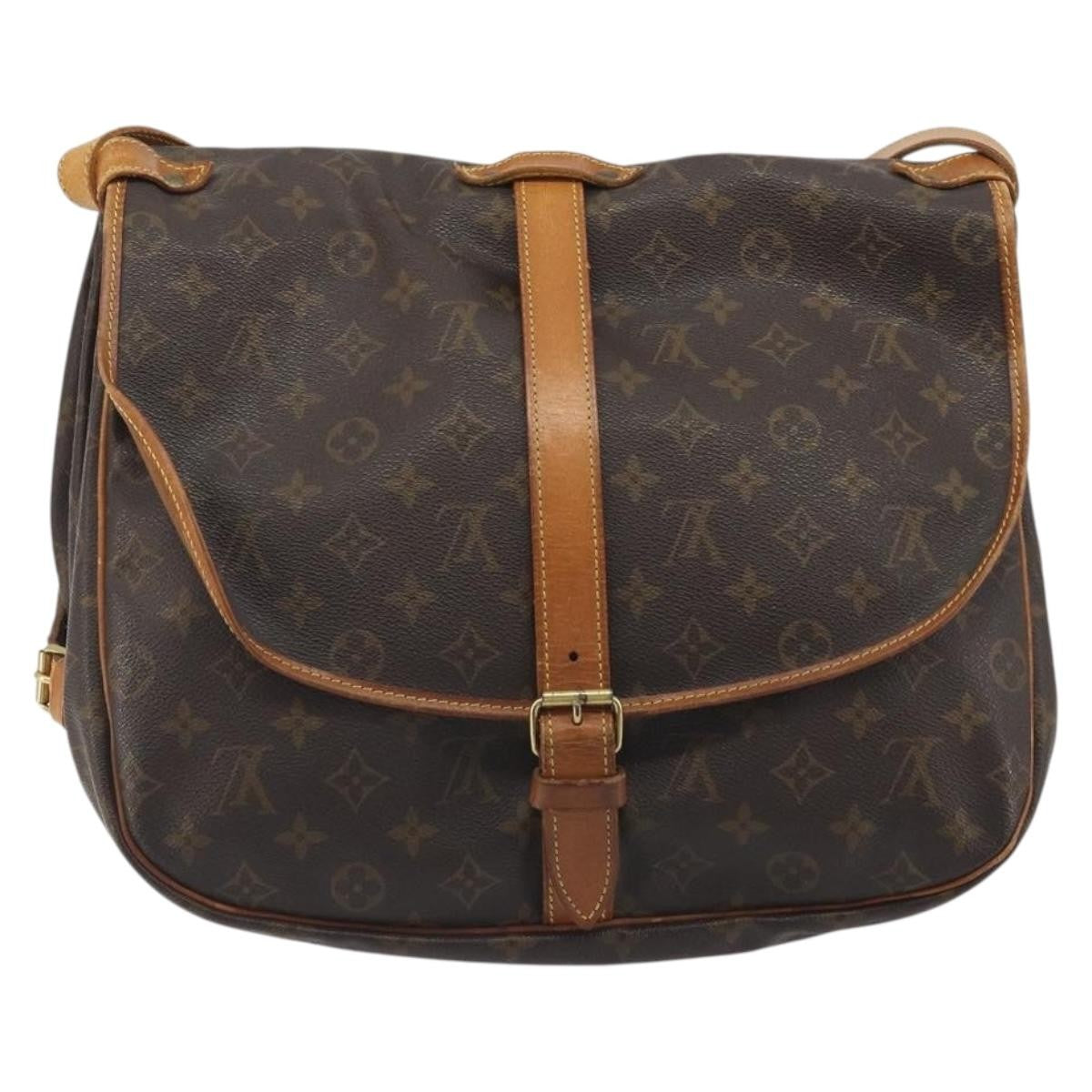 Louis Vuitton Saumur Monogram, Brown, Canvas, Shoulder Bag