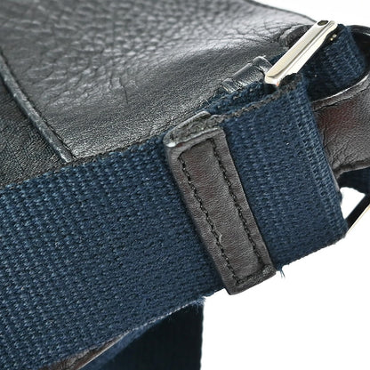 Christian Dior Vintage Street Chic Messenger Diorissimo Canvas and Leather, Black, Canvas, Shoulder Bag