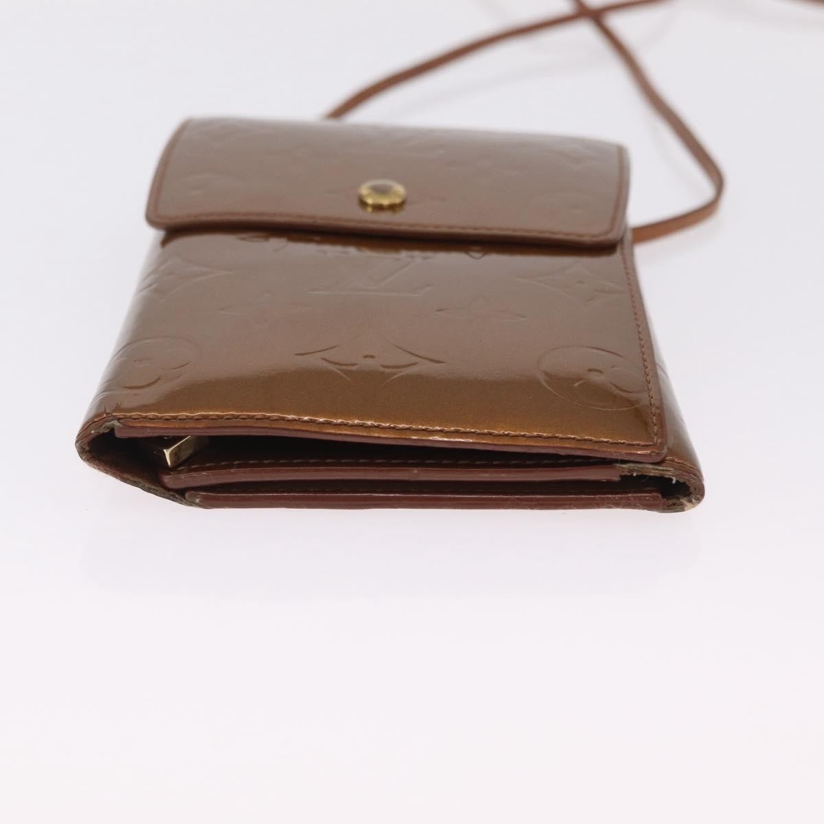 Louis Vuitton Walker Monogram Vernis, Brown, Patent Leather, Wallet